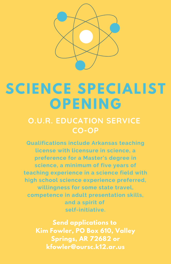 Science Specialist Opening