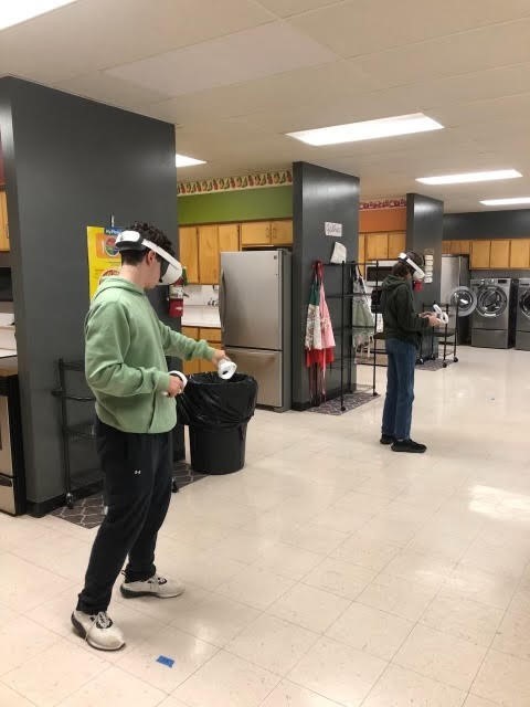 Students using VR